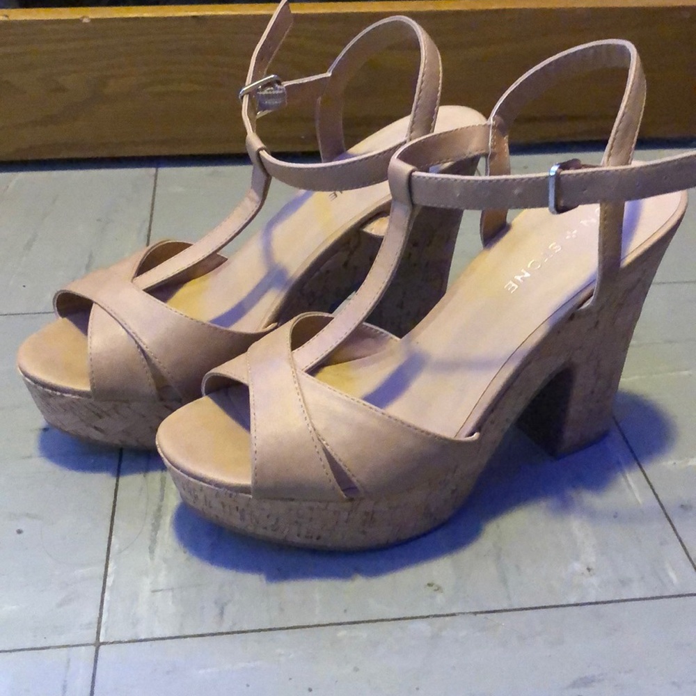 Tan 4in Strappy Heels